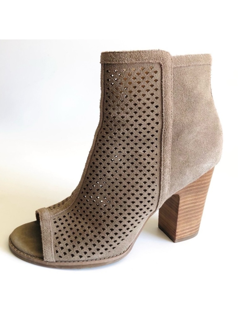 Lucky Brand Lakyn Perforated Open Toe Bootie